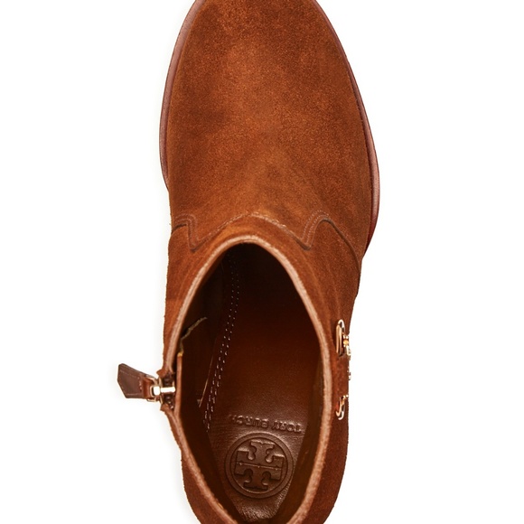 NWOB Sofia Lugged Logo Charm Bootie Size 6.5 Brown - Picture 5 of 5